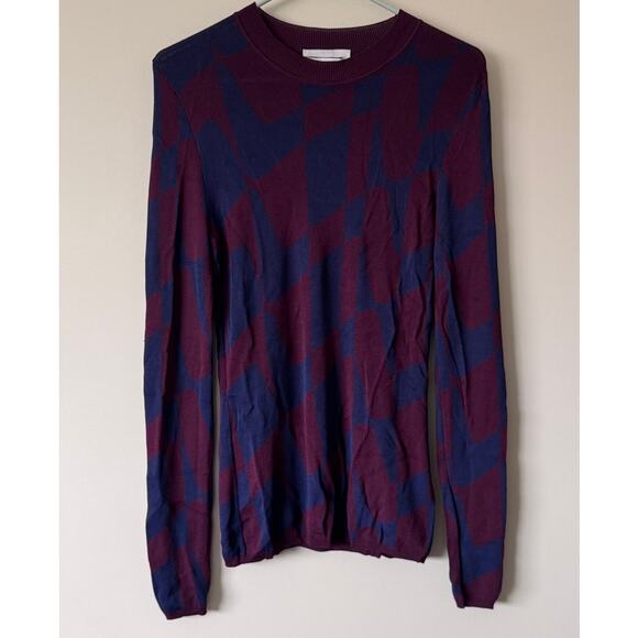 Hugo Boss Women's Abstract Italian Viscose Jacquard Sweater Size Small - Picture 1 of 7